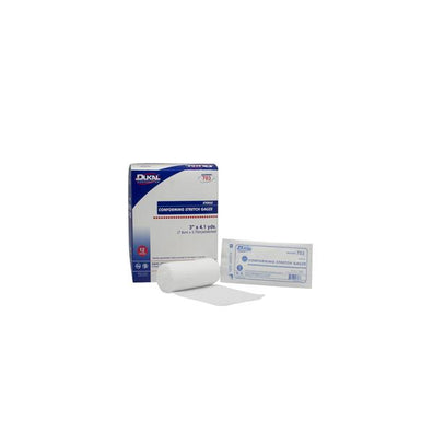 Bandage 3"x4.1yd Conforming Gauze White LF Sterile 12/Bg, 8 BG/CA - Surgical Supplies NY